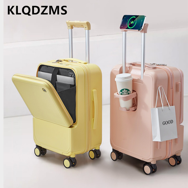 Front Opening Laptop Luggage 24 Inch - KLQDZMS valise à cadre en aluminium