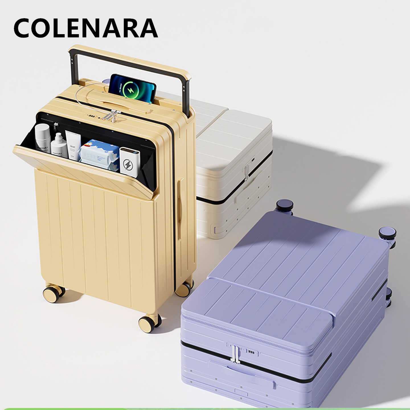Front Opening Laptop Luggage 24 Inch - Valise multifonctionnelle COLENARA avec compartiment de