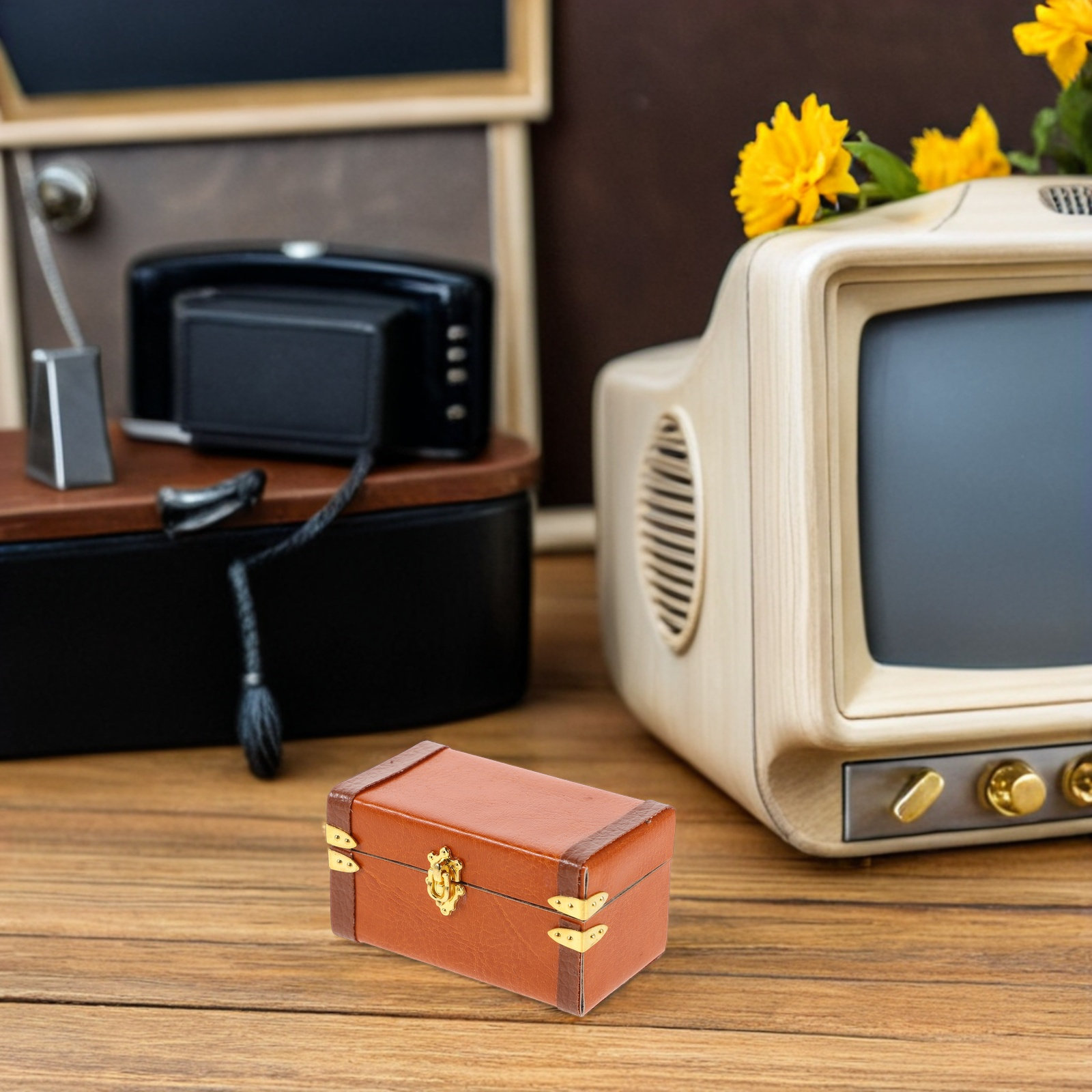 Retro Vintage Trunk Suitcase - Valise miniature vintage, coffre de rangement
