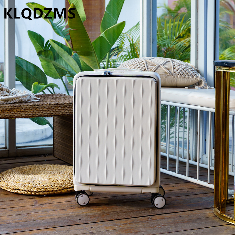 Front Opening Laptop Luggage 24 Inch - KLQDZMS-Valise de Voyage avec Ouverture Frontale