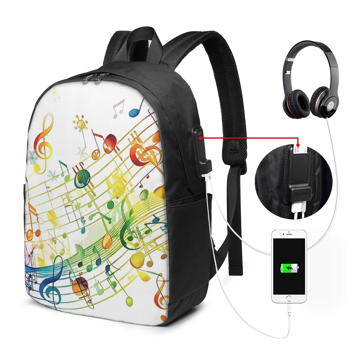 Backpacks - Sac à dos abstrait avec touches