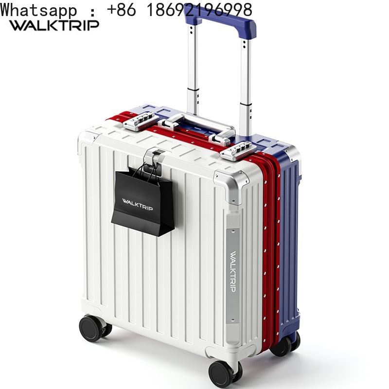 Aluminum Frame Carry On Luggage - Valise à roulettes de 18 pouces,