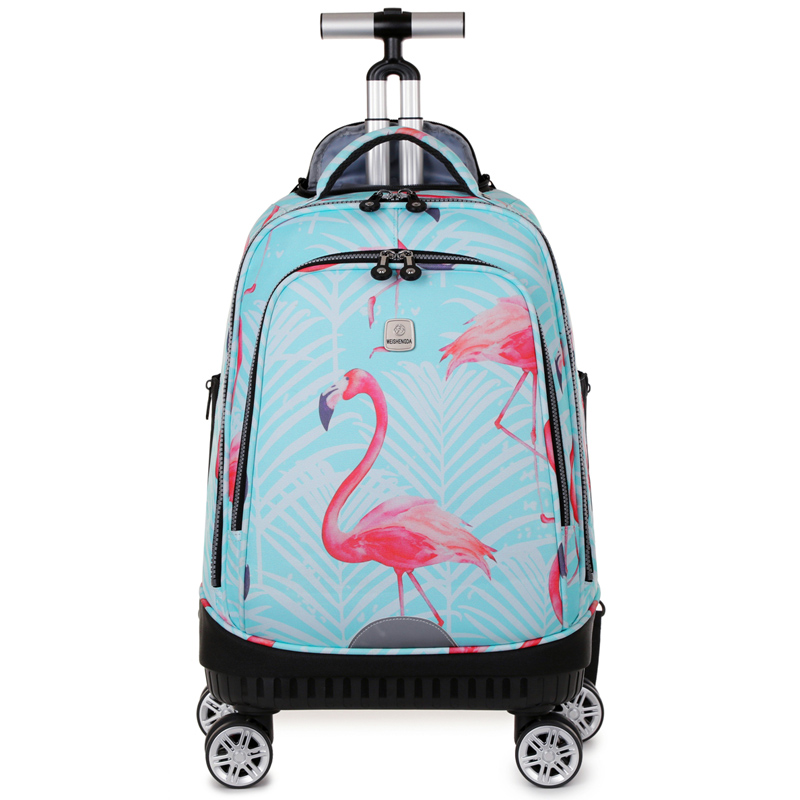 Foldable Rolling Luggage Bag - Sac à dos roulant avec roulettes,