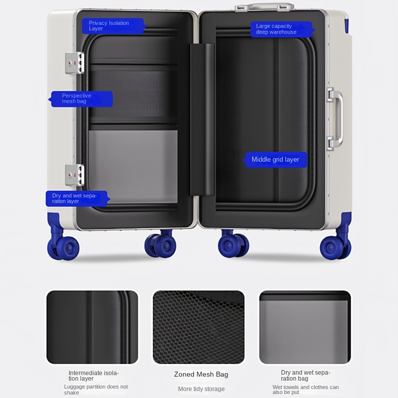 Bagage à ouverture frontale, p - Aluminum Frame Carry On Luggage avis et prix