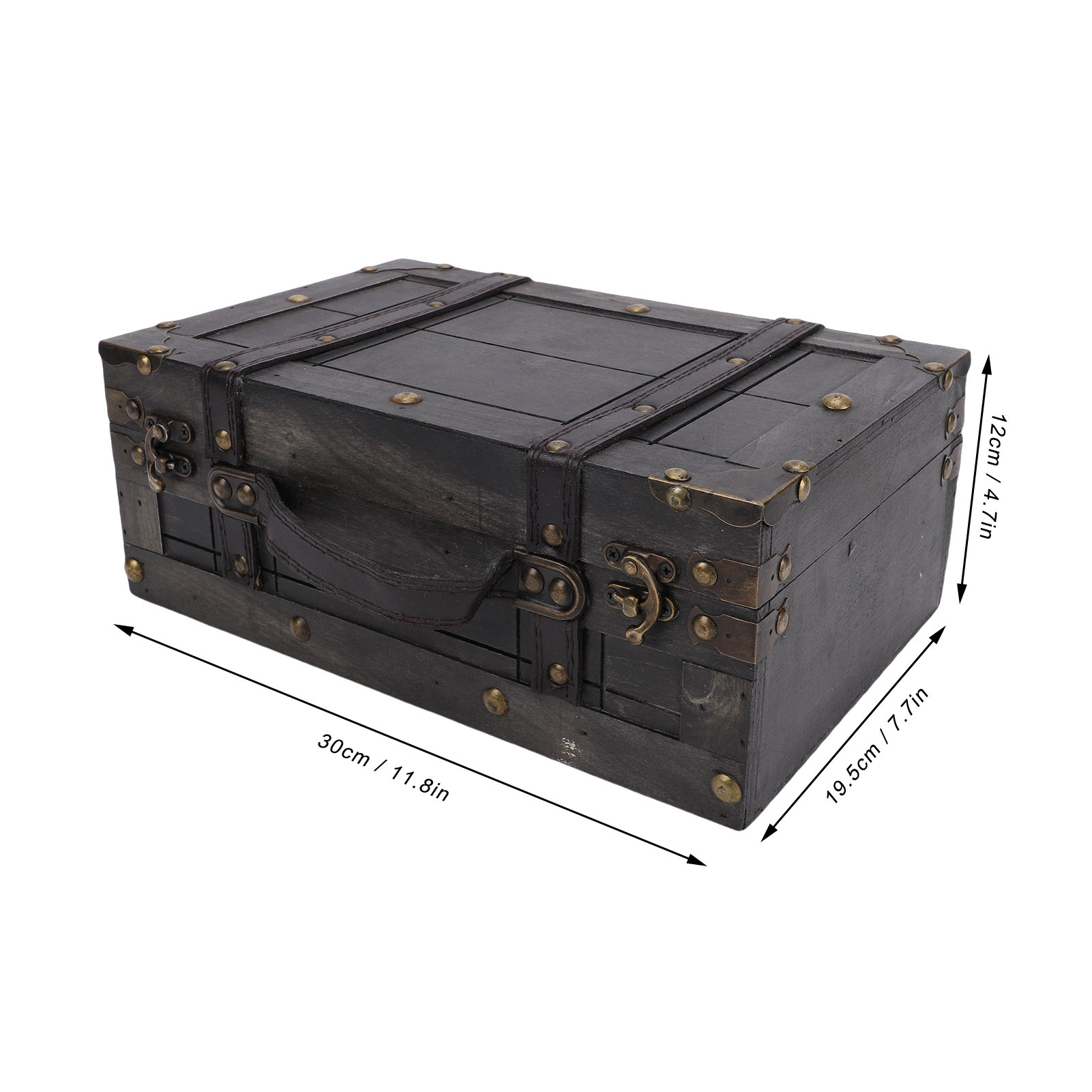Coffre de rangement en bois vi - Retro Vintage Trunk Suitcase avis et prix