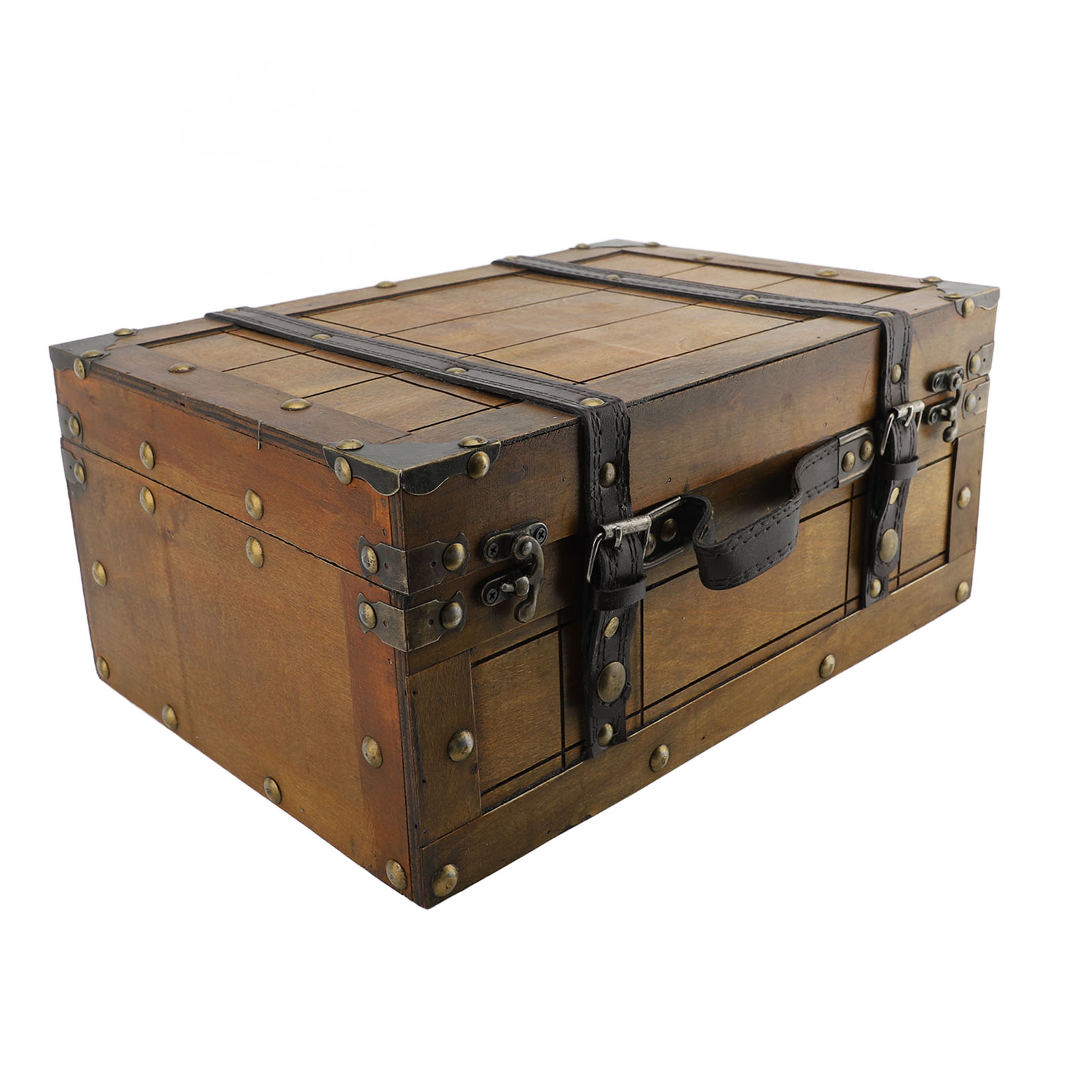Valise rétro en bois synthétiq - Retro Vintage Trunk Suitcase avis et prix